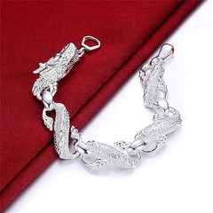 URMYLADY 925 Sterling Silver Dragonfly Chain Bracelet For Women Fashion Jewelry