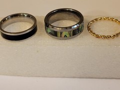 Three Ring Lot (1 Tungsten + 2 others) size 9 (locate shelf 8+)