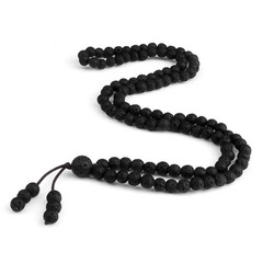 Lava Stone Bracelet Necklace 108 Mala Beads Yoga Meditation Prayer 6mm 1 Pc