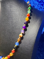 Multi-Colored Agate Natural Gemstone Beaded Necklaces & Bracelets 19.5″ 17.5″ +