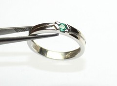 Zambian Emerald Sterling Silver Ring, Emerald Gemstone Ring, Emerald Men’s Ring