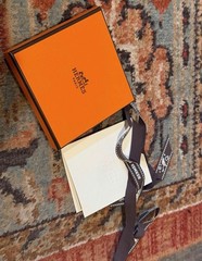 Hermès Clic H Enamel Hinged Bangle Bracelet White, Rose Gold Plated