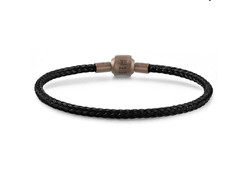 CHOW SANG SANG Metal Magnetic Clasp Cord Stainless Steel, Black 15/17/19/21cm