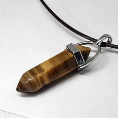 Tiger Eye Stone Gemstone Pendant Charm Jewelry Necklace 36-11