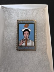 Vintage U.S. Postage Stamp Pin 4 Cent Nursing Jayne Co. USA Collectible