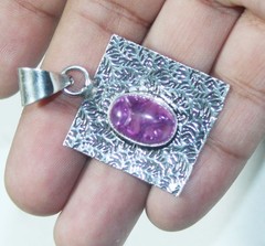 Hydro Amethyst Oval Shape Handmade Gemstone Pendant Jewelry Pendant Size 1.5 Inc