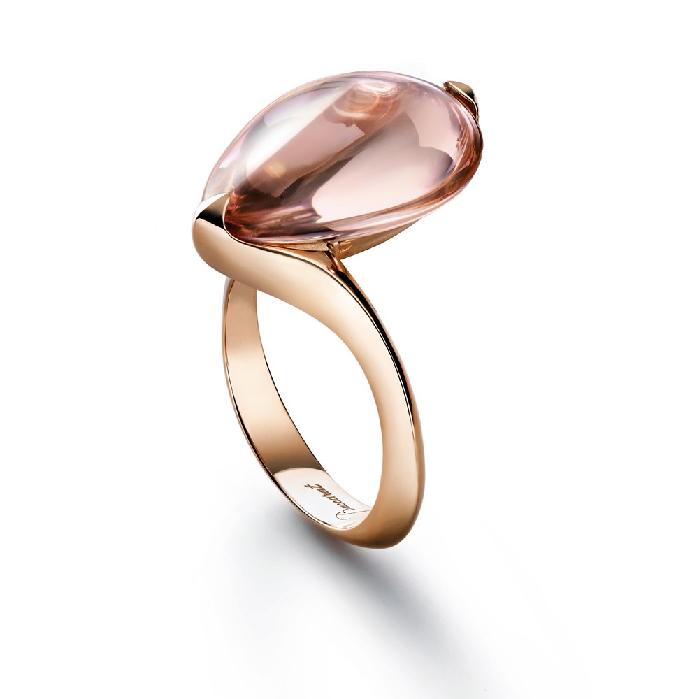 Baccarat ‘Fleur De Psydélic’ Rose Crystal Ring Size 6.5 2806959