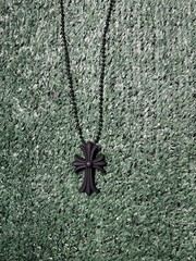 Chrome Hearts Black Cross Silicone Necklace Pre-Owned From Japan