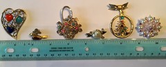 Nine Fun Pins Christmas Mother’s Day Valentine’s Day Unmarked Costume
