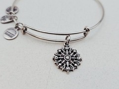 Alex & Ani ” Compass 🧭 Direction Silver Charm Bangle Bracelet ✨️