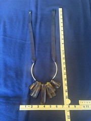 Adolfo Dominguez Statement Necklace Amber Cascade Adjustable Length