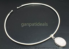 1pcs Rose Quartz Choker Pandant Necklace Set Beautiful Flexible & Easy to Wear