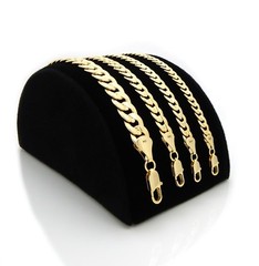Mens Cuban Link Chain Diamond Shape Cut Necklace Gold Plated Necklace