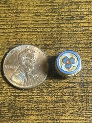Vintage Girl Scouts Thanks Badge 10K Solid Gold Pin Enamel Blue w/ Case