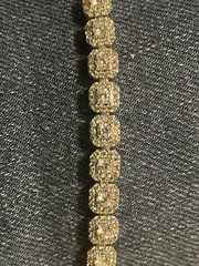 GLD Shop Micro Clustered Tennis Bracelet – White Gold 14k white gold plated 8”