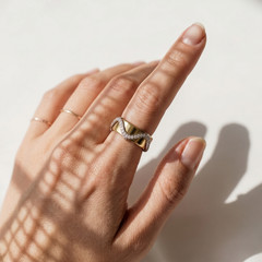 Wavy Moissanite Ring Cover, Oura Ring Jacket, Curved Stackable Enhancer Band