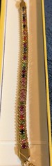 Boutique Multi Colored Cubic Zirconia Gold Plated Bracelet