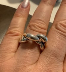 Silver Swan Ring Bird Love Boho VTG CZ Size 7 Artisanal Museum Art Animal Y2K