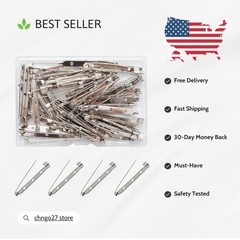 Large Safety Clasp Brooch Pins Set – 50 Pieces, 45mm for Crafts & Accessories