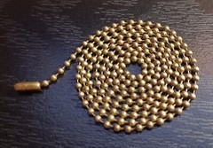 30″ Antique Bronze Stylish Necklace 2.4mm Ball Bead Military Dog Tag Chain