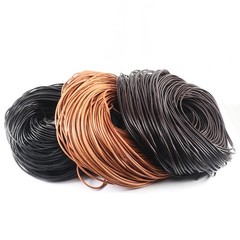 1/1.5/2/2.5/3/4mm 3 Color Genuine Cow Leather Round Thong Cord Diy Bracelet Find