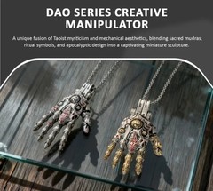Taoist Inspired Mini Robotic Hand Charm, Movable Pendant, Keychain