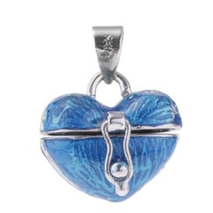 Locket Love Heart Enamel Cremation Keepsake Urn Pendant Ash Holder Purple