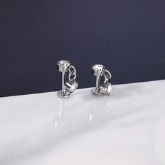 1/2Pcs Stainless Steel Threaded Stud Earrings CZ Dangle Helix Conch Piercings