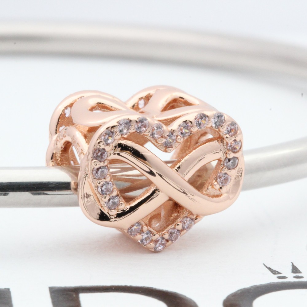 Authentic Pandora Rose Family Infinity Heart Wife Love Charm 782246C01