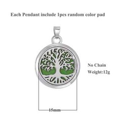 Aromatherapy Silver Necklace Pendant Diffuser Oil Essential Oils