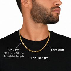 To My Son Cuban Link Chain Necklace Gift from Mom Dad Birthday Present