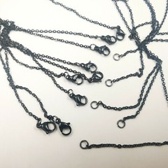 12pcs/lot Stainless Steel Rolo Oval Chain Necklace 1.5mm 16-30in Optional color