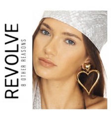 Revolve x 8 Other Reasons Gilded Heart Statement Earrings in Gold