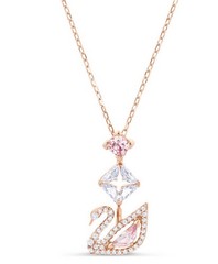 Swrovski Dazzling Swan Y necklace Swan, Pink, Rose gold-tone plated 5473024