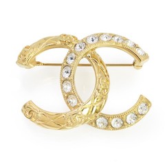CHANEL CC Logo Matelasse , Brooch