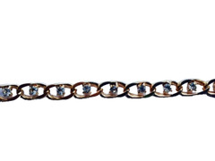 Bracelet Rhinestone Chain Link Rhodium Gold Plated 8″ Ladies Free Shipping