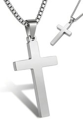 Lightweight and Durable Silver Cross Necklace – Perfect Gift for All Occasions