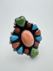 Vintage Don Lucas Sterling Silver Multi-Stone Ring – Size 8