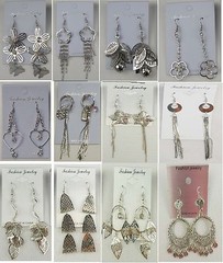 SU-2 Wholesale lot 12 pairs Fashion Dangle Silver Plated Earrings US-SELLER