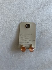 Anthropologie Peach Hexagon Stone Post Earring (NWT)