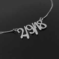 Wedding Date Necklace 15 Different Font Style Personalized Jewelry Gift For Her