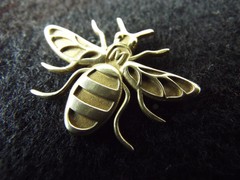 MancBee BRASS – the Manchester Bee pin / badge / brooch – Made in Manchester