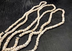 White Puka Seashell Strand Beads (1 strand approx. 16 inches x 4-5+ mm)