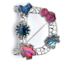 Wuli&baby New Design Natural Shell Letter D Brooches Women Men’s Party Brooch