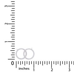 Interlocking Circle Necklace 14k White Gold Plated Silver Cubic Zirconia