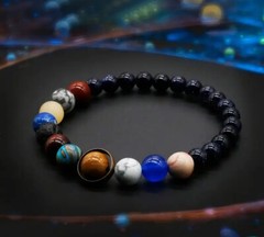 1 Piece Vintage-inspired 8 Planets Beaded Unisex Bracelet