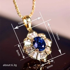 Fashion Women 18K Gold Plated Sparkling CZ Chain Necklace