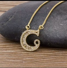 Initial Gold-Plated Necklace *1PIECE*