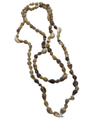 Beige Shell Beaded Necklace 36 In Long Strand Sea Life Beach Womens Jewelry