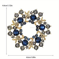 Flower Crystal Brooches For Women Rhinestone Fashion Elegant Brooch Pin